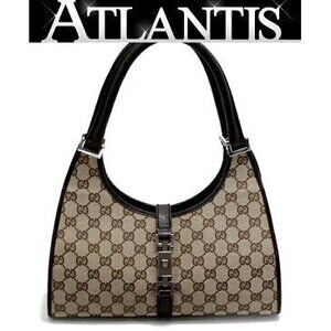Gucci Jackie handbag GG brown canvas leather